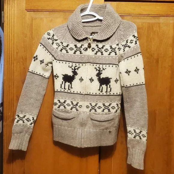 Aritzia TNA 100% Lambswool zip sweater - Picture 1 of 10